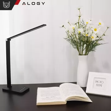 Lampka biurkowa LED składana Alogy Desk LED Lamp z gniazdem USB z możliwością ładowania Czarna