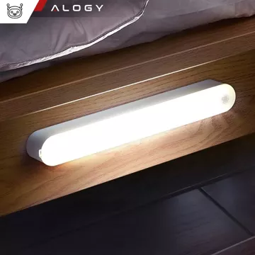 Lampka nocna Alogy Sensor Lamp z czujnikiem ruchu 25cm lampa szafkowa biurkowa na magnes Biała