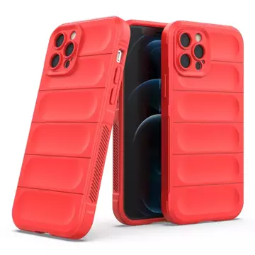 Magic Shield Case etui do iPhone 12 Pro elastyczny pancerny pokrowiec czerwony