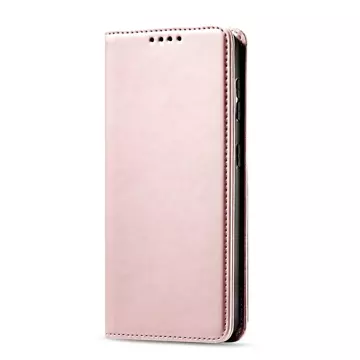 Magnet Card Case etui do Samsung Galaxy S22 pokrowiec portfel na karty kartę podstawka różowy