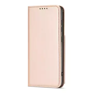 Magnet Card Case etui do Xiaomi Redmi Note 11 Pro pokrowiec portfel na karty kartę podstawka różowy