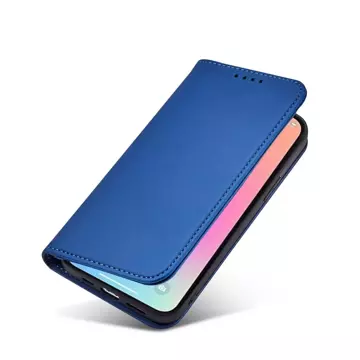 Magnet Card Case etui do iPhone 13 pokrowiec portfel na karty kartę podstawka niebieski