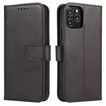 Magnet Case elegancki futerał etui pokrowiec z klapką i funkcją podstawki Samsung Galaxy A03s (166,5) czarny