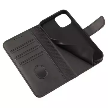 Magnet Case elegancki futerał etui pokrowiec z klapką i funkcją podstawki Samsung Galaxy A03s (166,5) czarny