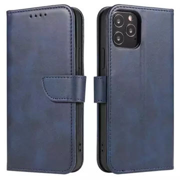 Magnet Case elegancki futerał etui pokrowiec z klapką i funkcją podstawki Samsung Galaxy A53 5G niebieski