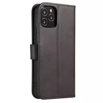 Magnet Case elegancki futerał etui pokrowiec z klapką i funkcją podstawki Samsung Galaxy A73 czarny