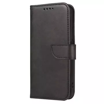 Magnet Case elegancki futerał etui pokrowiec z klapką i funkcją podstawki Samsung Galaxy A73 czarny