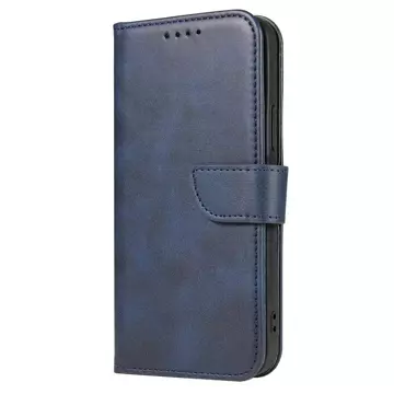 Magnet Case elegancki futerał etui pokrowiec z klapką i funkcją podstawki Samsung Galaxy A73 niebieski