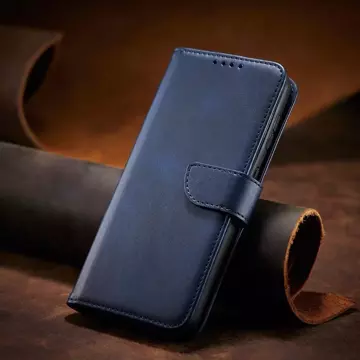 Magnet Case elegancki futerał etui pokrowiec z klapką i funkcją podstawki Samsung Galaxy S22+ (S22 Plus) niebieski