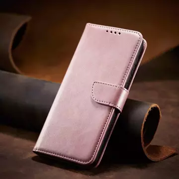 Magnet Case elegancki futerał etui pokrowiec z klapką i funkcją podstawki Samsung Galaxy S22+ (S22 Plus) różowy