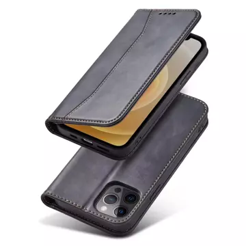 Magnet Fancy Case etui do iPhone 12 Pro Max pokrowiec portfel na karty kartę podstawka czarny