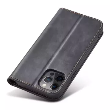 Magnet Fancy Case etui do iPhone 12 Pro Max pokrowiec portfel na karty kartę podstawka czarny