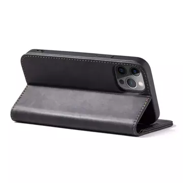 Magnet Fancy Case etui do iPhone 12 Pro Max pokrowiec portfel na karty kartę podstawka czarny