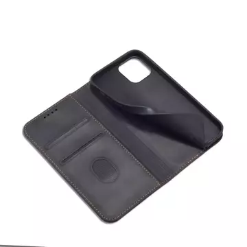 Magnet Fancy Case etui do iPhone 12 Pro Max pokrowiec portfel na karty kartę podstawka czarny