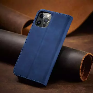 Magnet Fancy Case etui do iPhone 12 Pro pokrowiec portfel na karty kartę podstawka niebieski