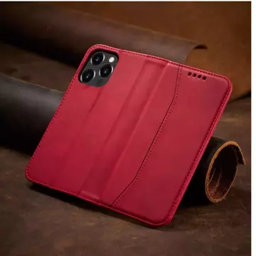 Magnet Fancy Case etui do iPhone 13 Pro pokrowiec portfel na karty kartę podstawka czerwony