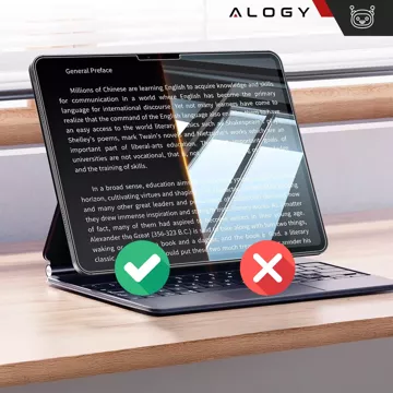 Matowe Szkło hartowane do Apple iPad Air 6 11" 2024 Alogy Matte Paper-Like Screen Protector z ramką montażową