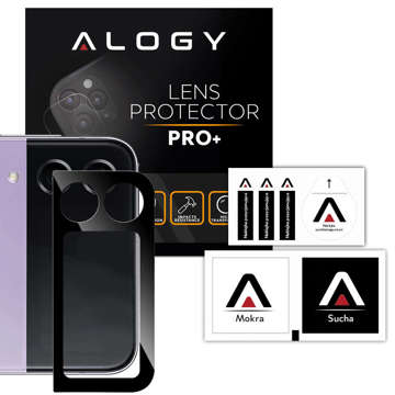 Metalowa osłonka aparatu Alogy Lens Protector PRO+ na obiektyw do Samsung Galaxy Z Flip 4 Czarna