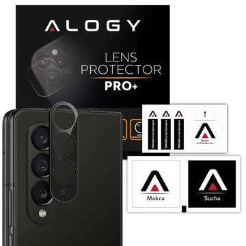 Metalowa osłonka aparatu Alogy Lens Protector PRO+ na obiektyw do Samsung Galaxy Z Fold 4 Czarna