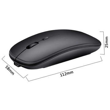 Myszka bezprzewodowa Alogy Bluetooth 5.0 Mouse mysz do laptopa tabletu pc 2.4GHZ Czarna