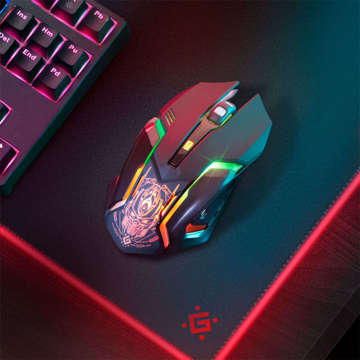 Myszka bezprzewodowa mysz komputerowa do laptopa PC Defender Trigger GM-934 podświetlana