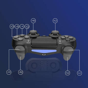 Nasadka z Przyciskami Tylnymi Alogy do kontrolera Pada do PlayStation 4 Czarna