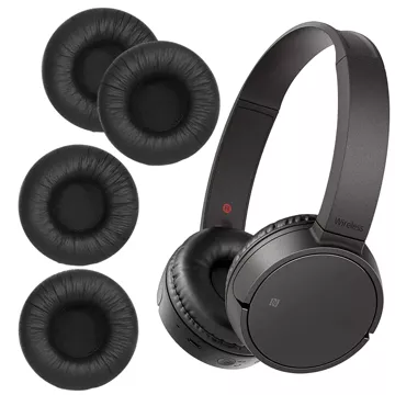 Nauszniki 2x wymienne pady gąbki do słuchawek do SONY WH-CH500 WH-CH510 Alogy Earpads Czarne