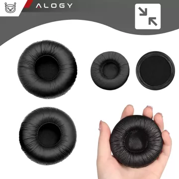 Nauszniki 2x wymienne pady gąbki do słuchawek do SONY WH-CH500 WH-CH510 Alogy Earpads Czarne + urządzenie do demontażu