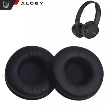 Nauszniki 2x wymienne pady gąbki do słuchawek do SONY WH-CH500 WH-CH510 Alogy Earpads Czarne + urządzenie do demontażu