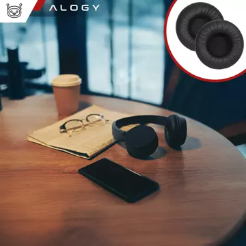 Nauszniki 2x wymienne pady gąbki do słuchawek do SONY WH-CH500 WH-CH510 Alogy Earpads Czarne + urządzenie do demontażu