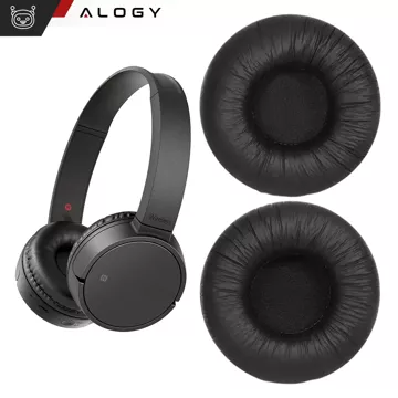 Nauszniki 2x wymienne pady gąbki do słuchawek do SONY WH-CH500 WH-CH510 Alogy Earpads Czarne + urządzenie do demontażu