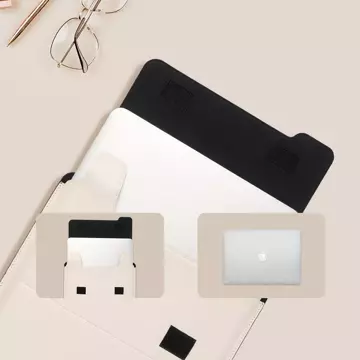 Nillkin 3w1 pokrowiec na MacBooka 16'' etui torba na laptopa podstawka podkładka pod mysz czarno-biały