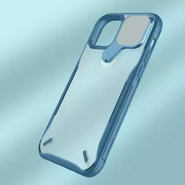 Nillkin Cyclops Case wytrzymałe etui z osłoną na aparat i składaną podstawką iPhone 13 niebieski