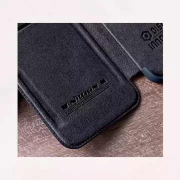 Nillkin Qin Leather Pro Case etui do Samsung Galaxy S22 osłona na aparat kabura pokrowiec obudowa z klapką czarny