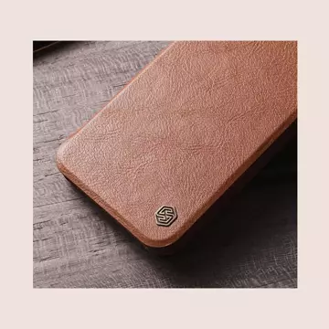 Nillkin Qin Leather Pro Case etui do Samsung Galaxy S22 osłona na aparat kabura pokrowiec obudowa z klapką czarny