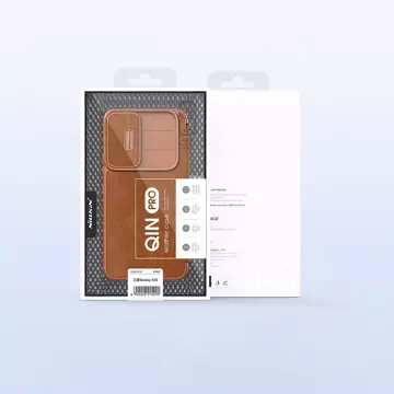 Nillkin Qin Leather Pro Case etui do Samsung Galaxy S22 osłona na aparat kabura pokrowiec obudowa z klapką czarny