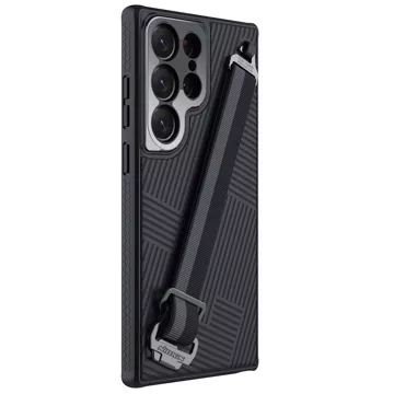 Nillkin Strap Case etui do Samsung Galaxy S23 Ultra pancerny pokrowiec z paskiem na rękę czarne