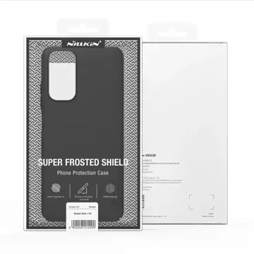 Nillkin Super Frosted Shield wzmocnione etui pokrowiec + podstawka Xiaomi Redmi Note 11S / Note 11 niebieski