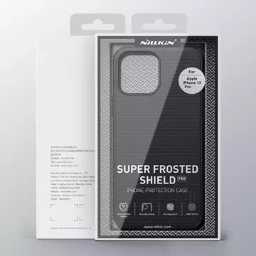 Nillkin Super Frosted Shield wzmocnione etui pokrowiec + podstawka iPhone 13 Pro czarny