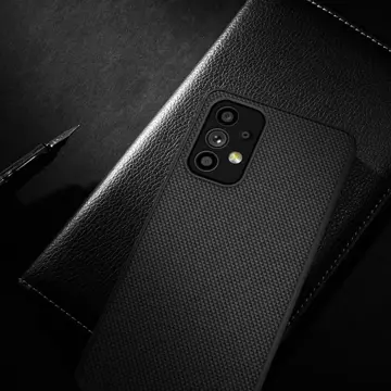 Nillkin Textured Case wytrzymałe wzmocnione etui z żelową ramką i nylonem na tyle Samsung Galaxy A73 czarny