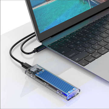 Obudowa dysku SDD M.2 Orico, NVME, USB-C 3.1 Gen.2, 10Gbps (niebieska)