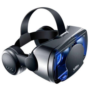 Okulary gogle VR VRG PRO 3D wirtualna rzeczywistość na telefon 5-7 cali ze słuchawkami Czarne