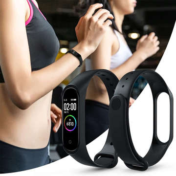 Opaska Alogy Soft Band pasek silikonowy do Xiaomi Mi Band 5 / 6 / 6 NFC / 7 Czarny