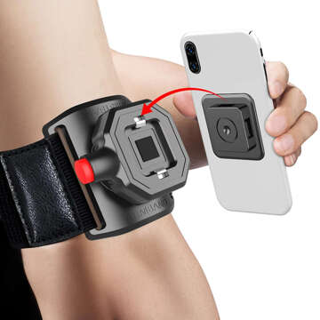 Opaska na rękę ramię na telefon do biegania sport uchwyt do telefonu zaczep klips TSA1 Armband czarny