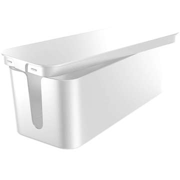 Organizer kabli biurkowy podłogowy pojemnik pudełko na kable listwy Alogy Box M 31cm Biały