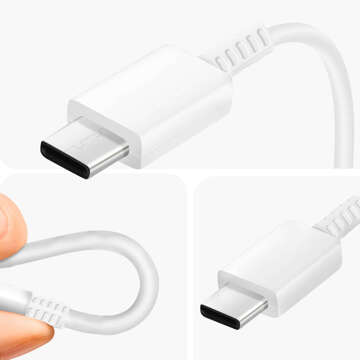 Oryginalna Ładowarka sieciowa USB-C Samsung 25W + Kabel Type C 180cm Premium Super Fast Charge Zestaw Biała