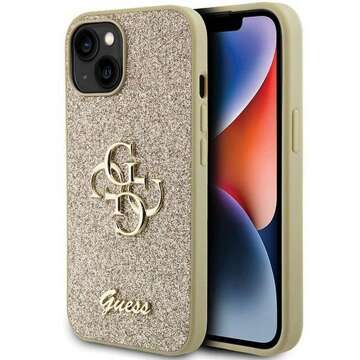 Oryginalne Etui GUESS Hardcase GUHCP15SHG4SGD do iPhone 15 (Fixed Glitter Big 4G / złoty)