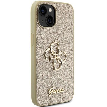 Oryginalne Etui GUESS Hardcase GUHCP15SHG4SGD do iPhone 15 (Fixed Glitter Big 4G / złoty)