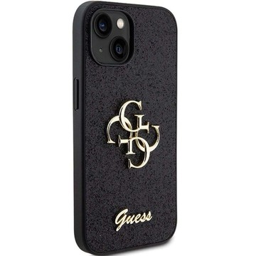 Oryginalne Etui GUESS Hardcase GUHCP15SHG4SGK do iPhone 15 (Fixed Glitter Big 4G / czarny)