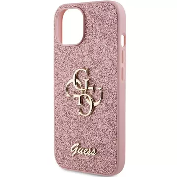 Oryginalne Etui GUESS Hardcase GUHCP15SHG4SGP do iPhone 15 (Fixed Glitter Big 4G / różowy)